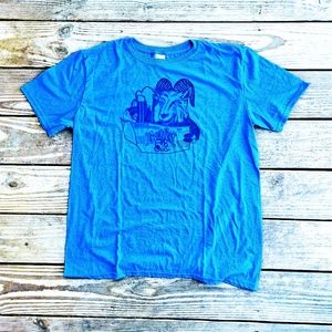 Cincinnati Flying Pig Marathon BockFest 5K 2019 Gildan Blue SS-Tee LARGE